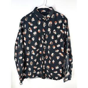 Saturdays NYC Crosby Shirt Button Front Men’s Medium Art Print